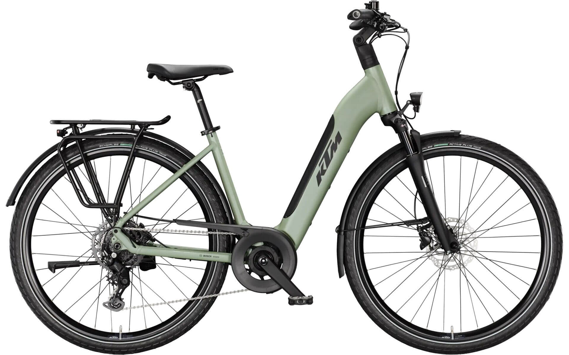 KTM Macina Joy 2027 — szałwiowa zieleń matowa
